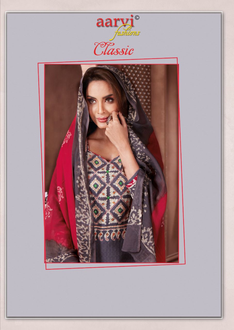 Aarvi Classic 1 Casual Daily Wear Cotton Printed Dress Material Collection